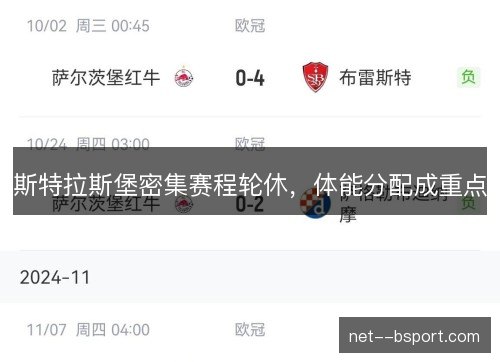 斯特拉斯堡密集赛程轮休,体能分配成重点 斯特拉斯堡密集赛程轮休,体能分配成重点